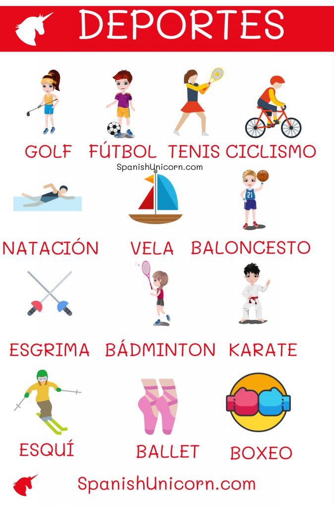Vocabulario de los deportes en español