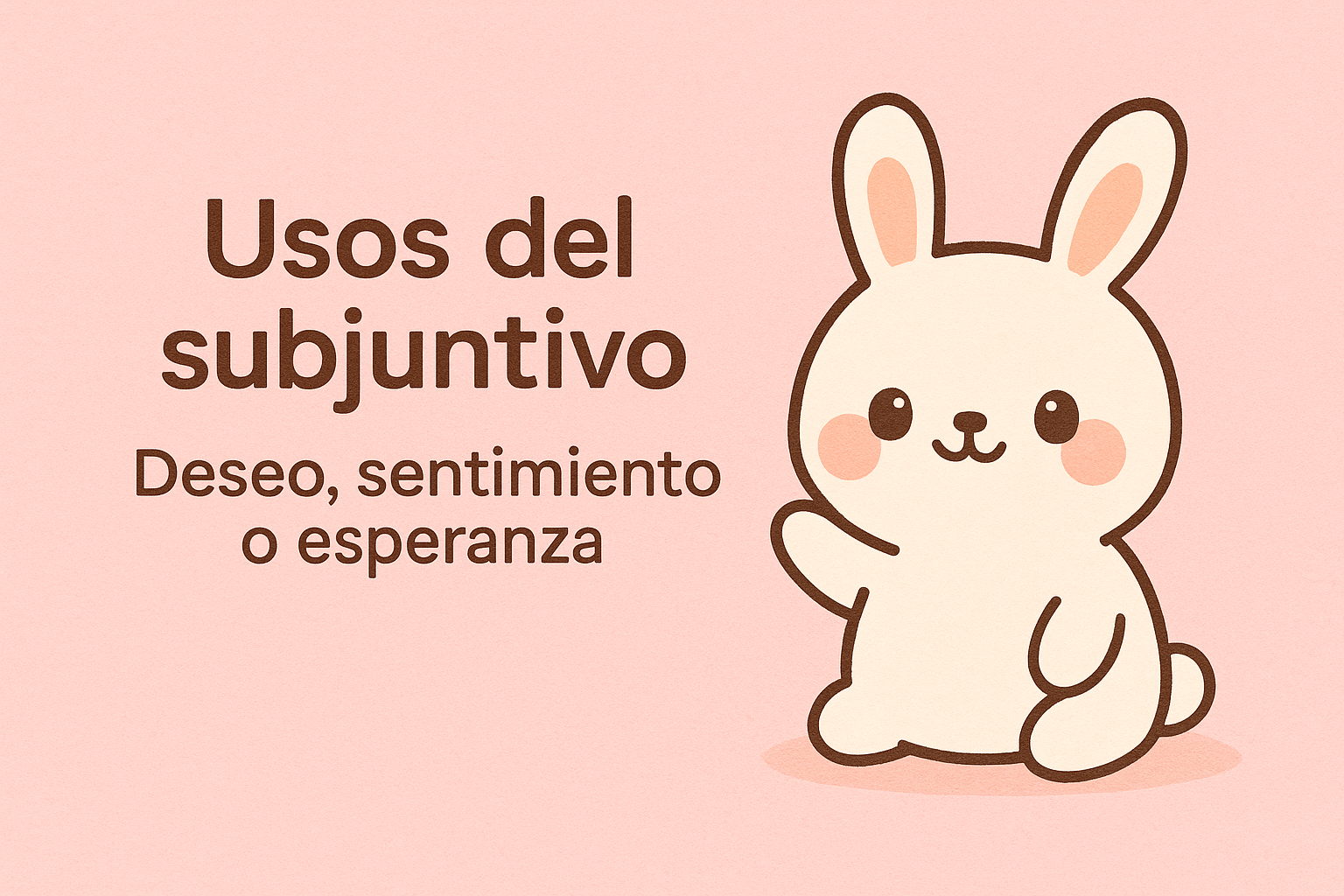 Usos del subjuntivo - deseo, esperanza, sentimiento