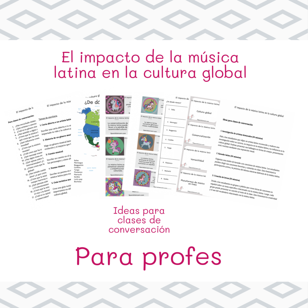 Ideas para clases de conversación: 
El impacto de la música latina en la cultura global