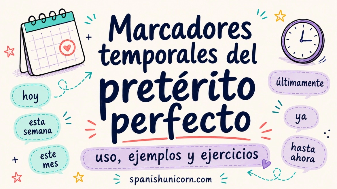 Marcadores temporales del pretérito perfecto - tapa del post