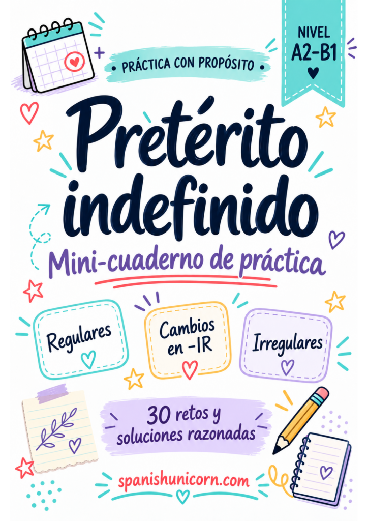 Pdf para practicar la conjugación - pretérito indefinido