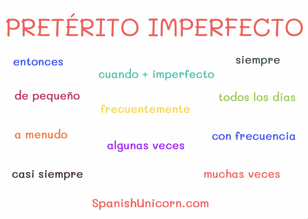 marcadores temporales del preterito imperfecto
