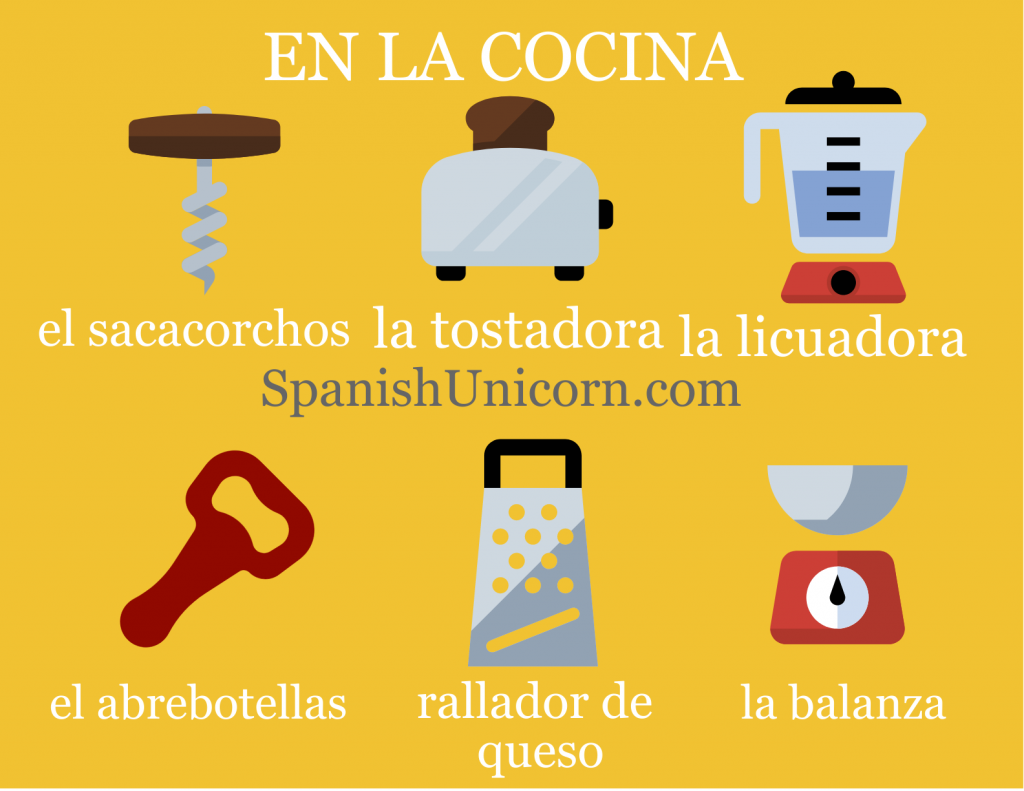 Vocabulario de la cocina en español