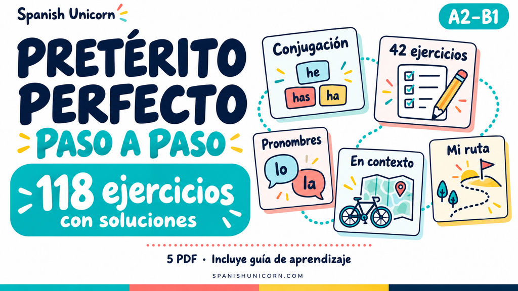 Pretérito perfecto paso a paso - 118 ejercicios
