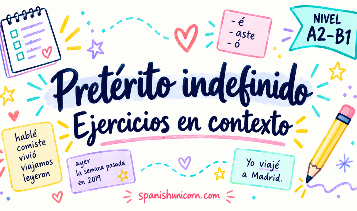 Pretérito indefinido: ejercicios en contexto para practicar español, nivel A2-B1
