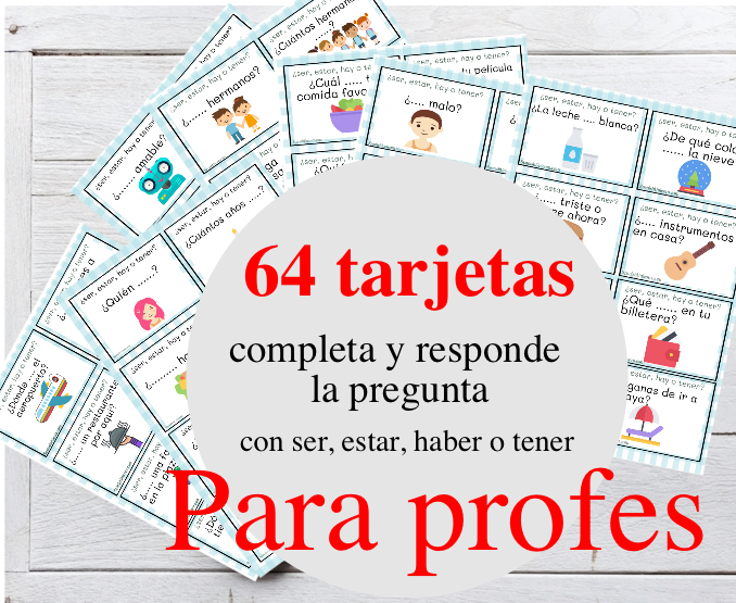 64 tarjetas para clases de español 