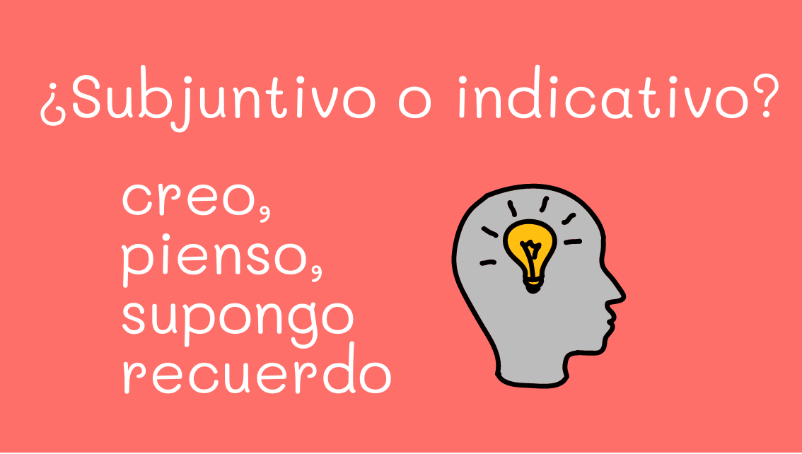Subjuntivo o indicativo Ejercicios para practicar