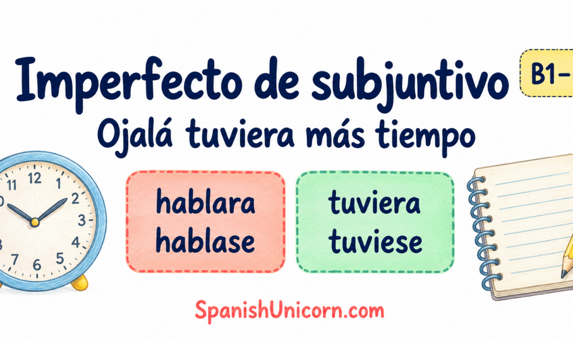 Imperfecto de subjuntivo: formas, usos y ejercicios