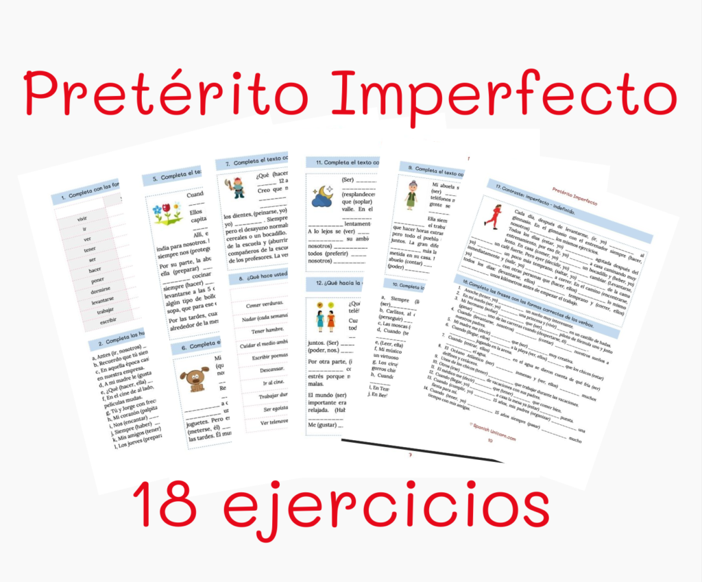  ejercicios materiales para clases de espanol imprimir