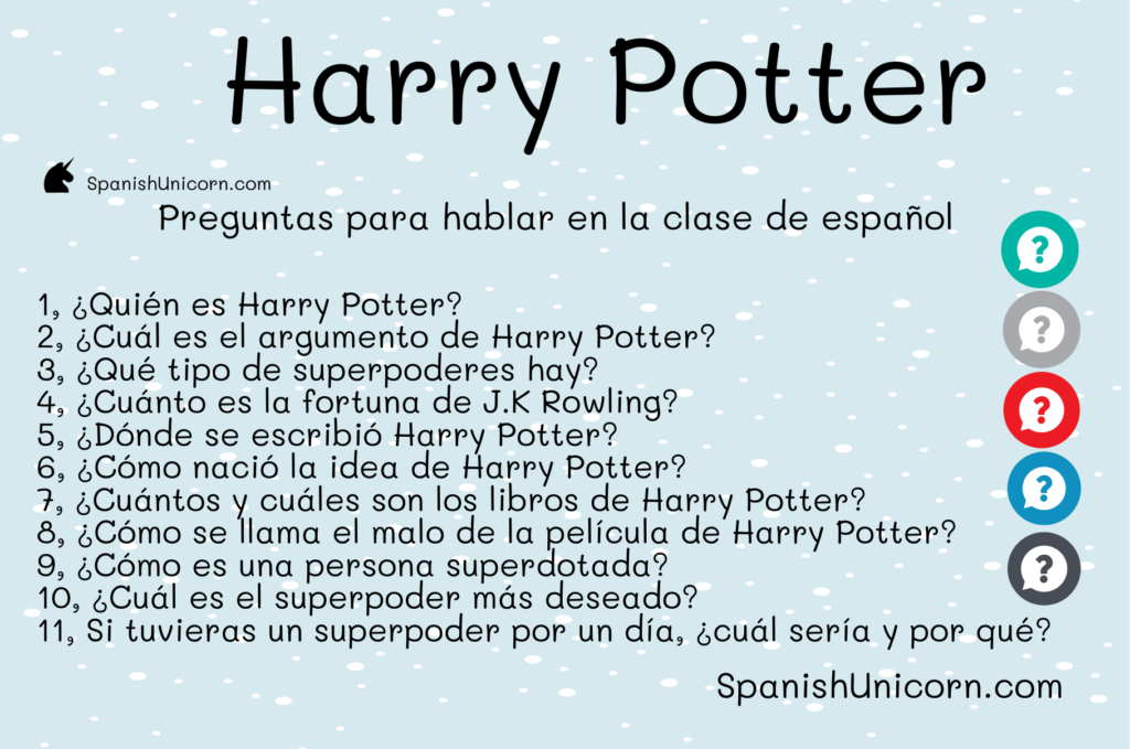 J. K. Rowling y Harry Potter ejercicios