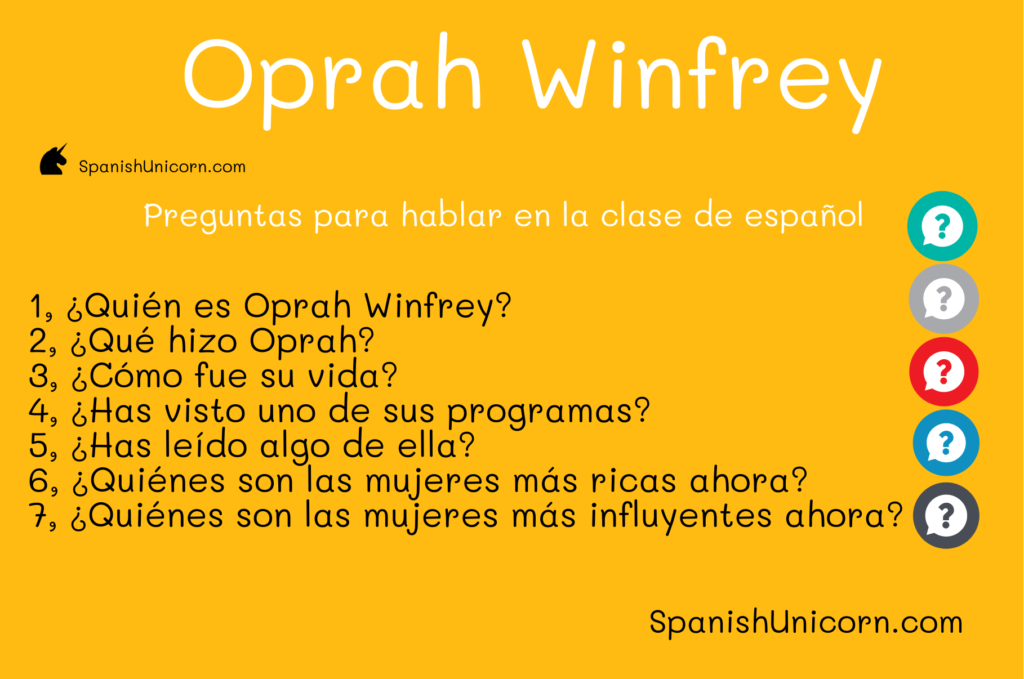 Oprah Winfrey - Preguntas para clases de español 