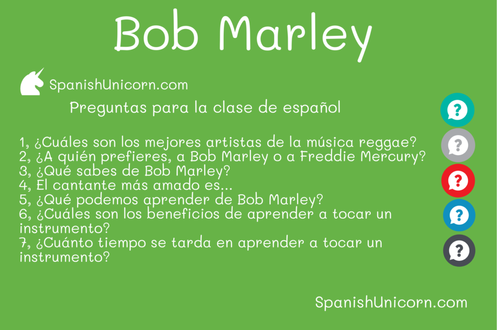 Bob Marley - preguntas para las clases de español 