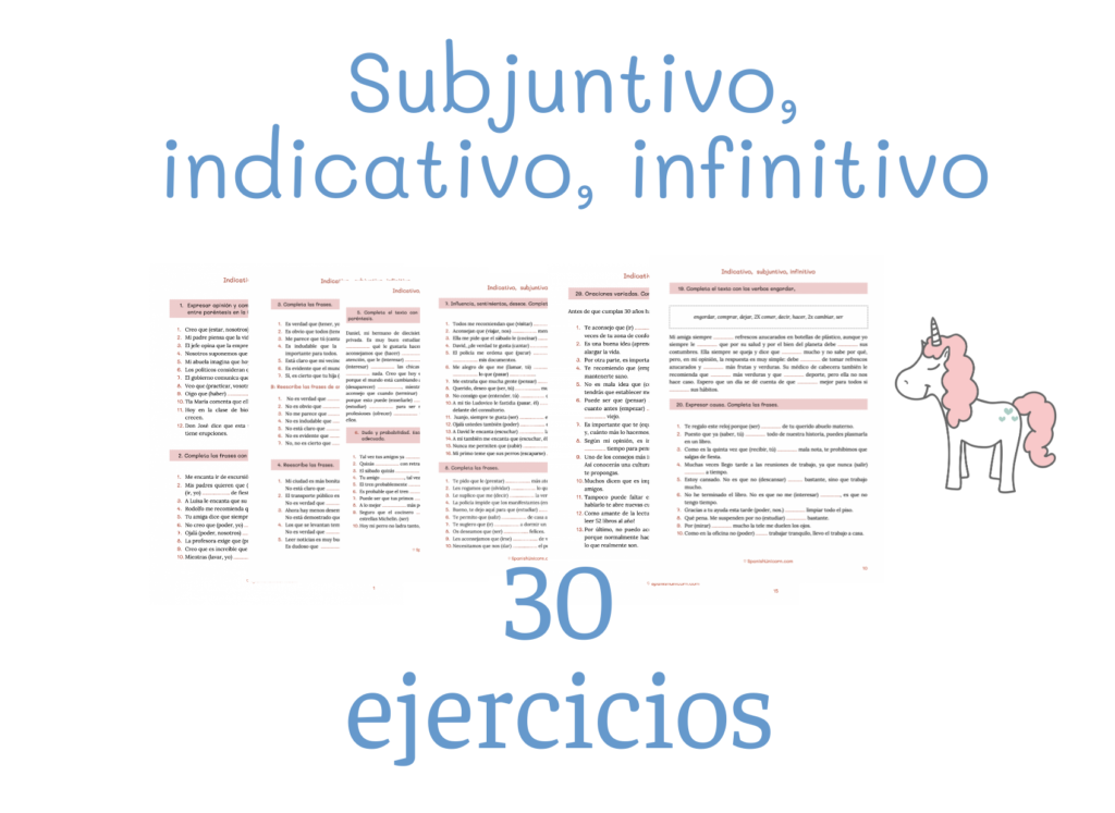 SPANISH GRAMMAR EXERCISES subjuntivo