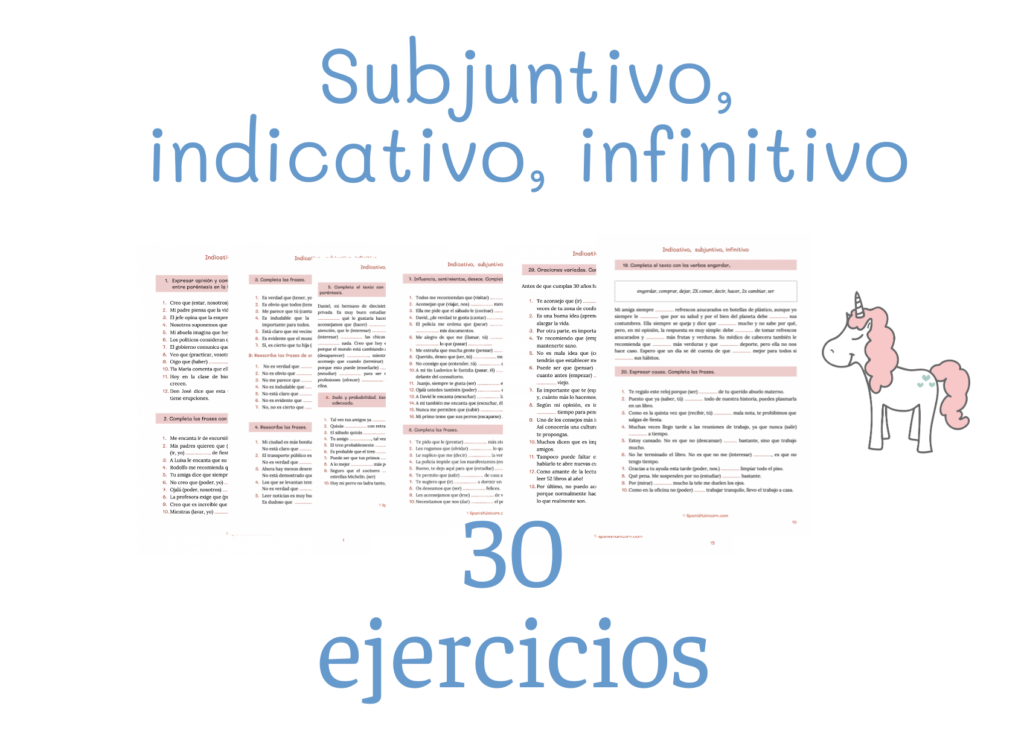 SPANISH GRAMMAR EXERCISES subjuntivo
ejercicios de presente de subjuntivo