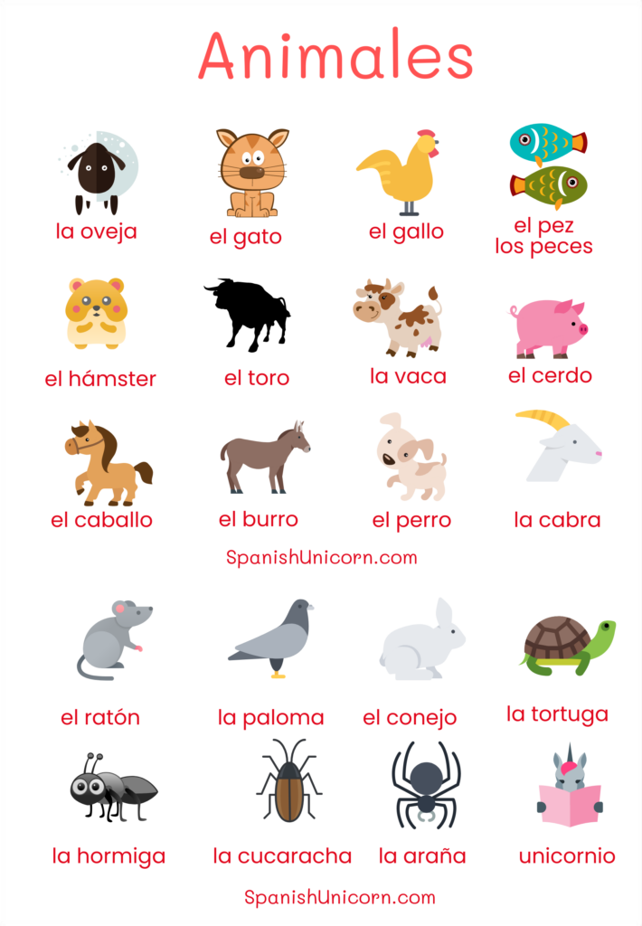 Animales domésticos (tradicionales) 