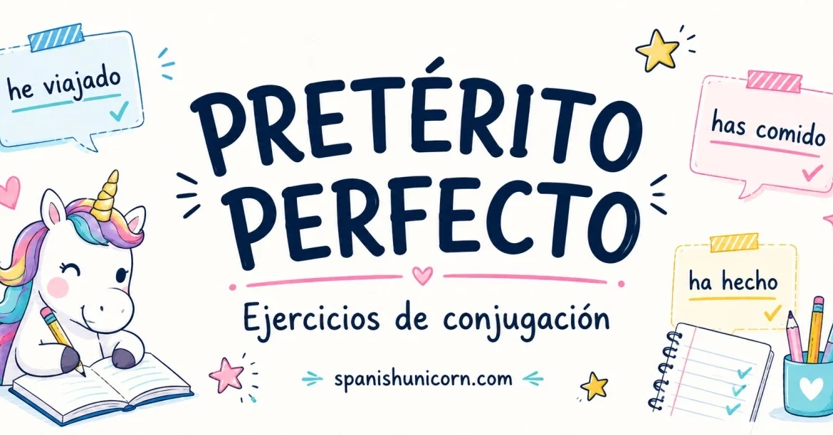 Pretérito perfecto - ejercicios interactivos de conjugación