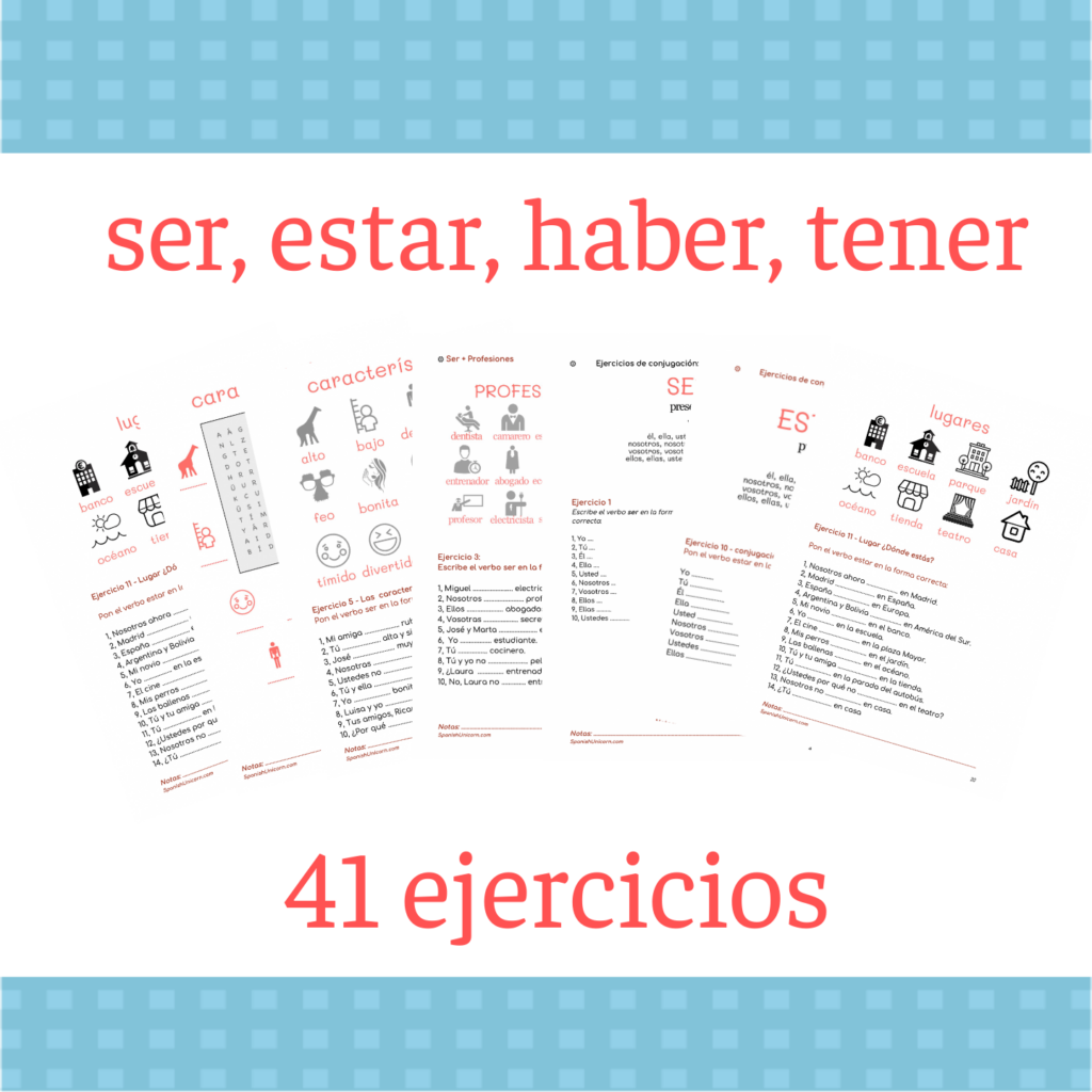 ser estar haber tener ejercicios A1