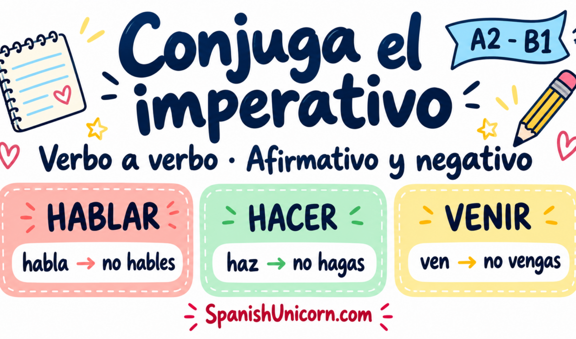Habla y no hables, haz y no hagas, ven y no vengas: conjugación del imperativo.