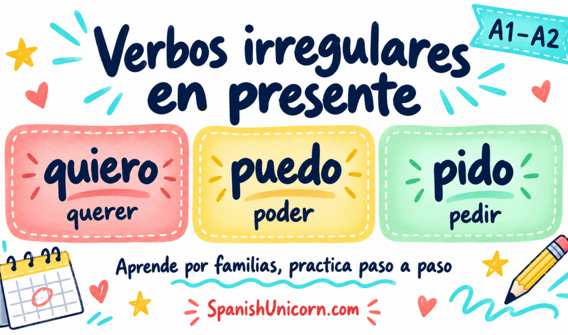 ejercicios interactivos para practicar la conjugación de los verbos irregulares en presente