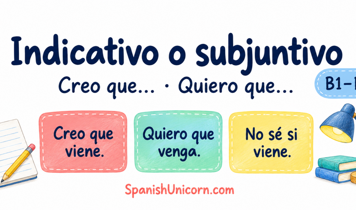 Oraciones subordinadas: indicativo, subjuntivo o infinitivo