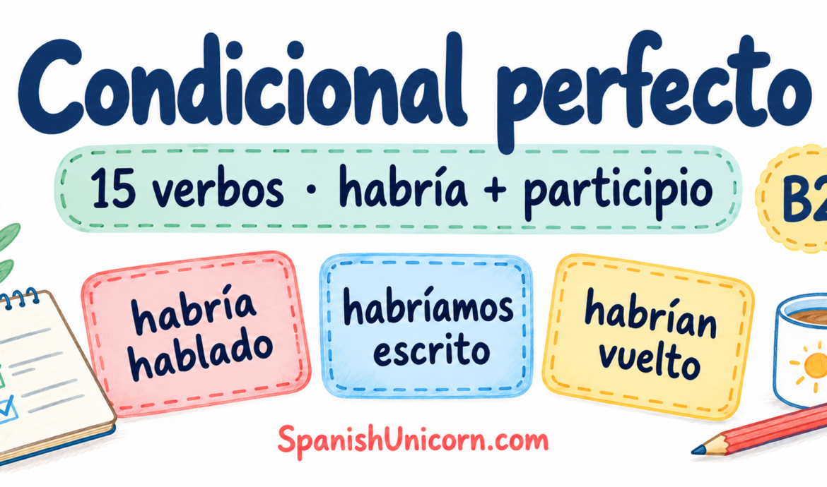Condicional perfecto: conjugación de 15 verbos