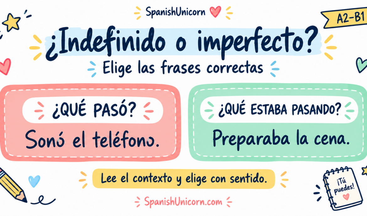 Indefinido o imperfecto - ejercicios interactivos