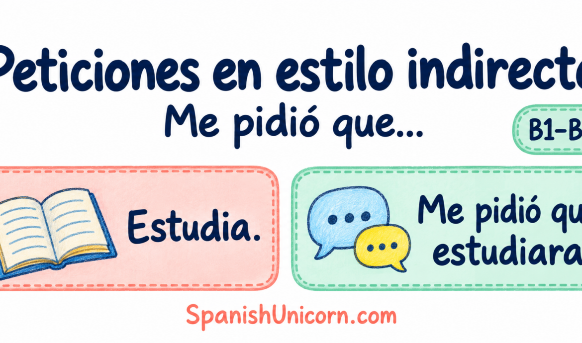 Estilo indirecto con subjuntivo: peticiones y consejos