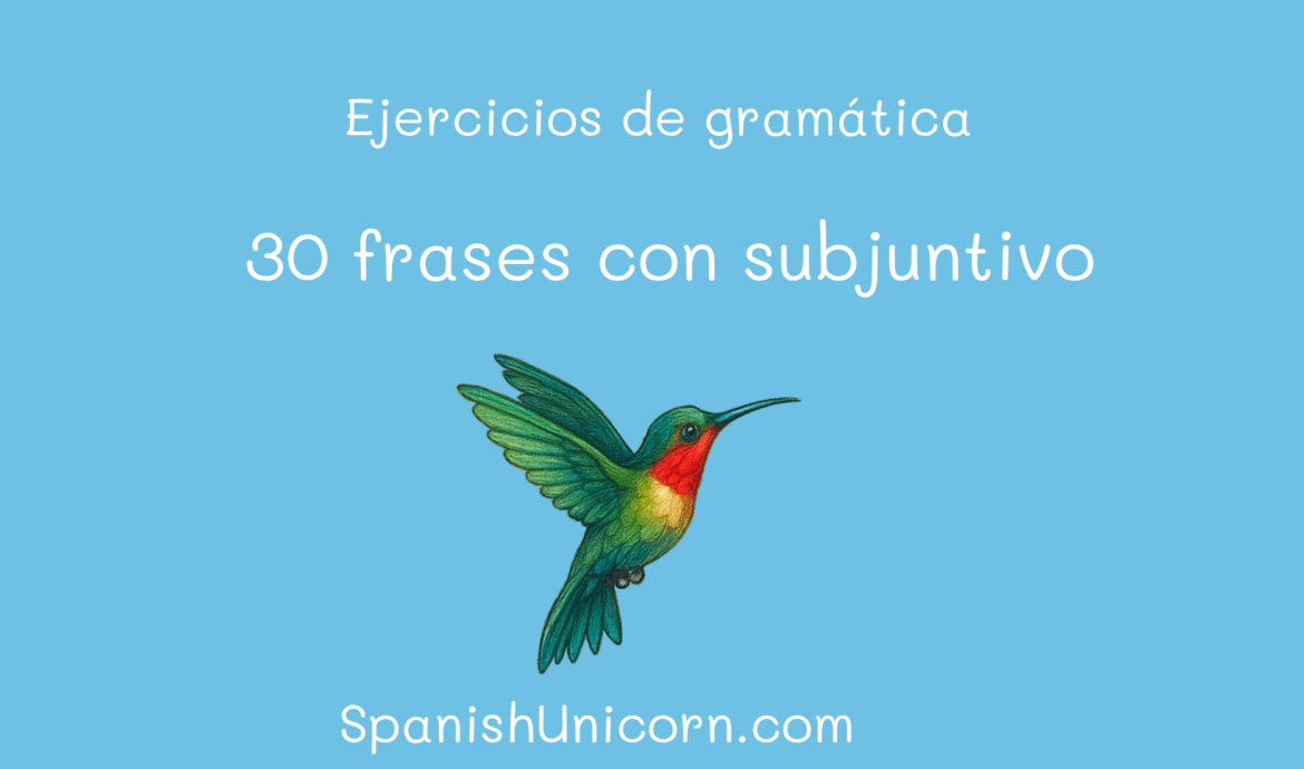 30 frases avanzadas con subjuntivo