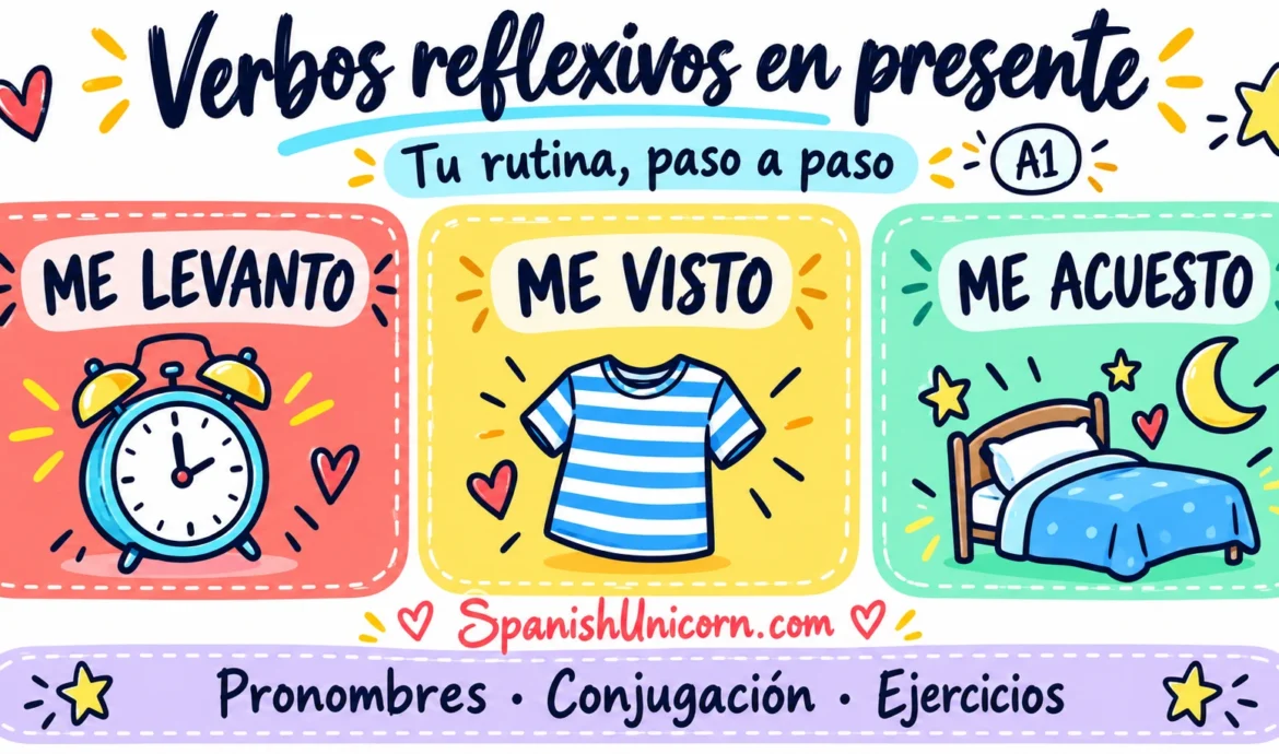 Verbos reflexivos en español- con ejercicios interactivos para a1