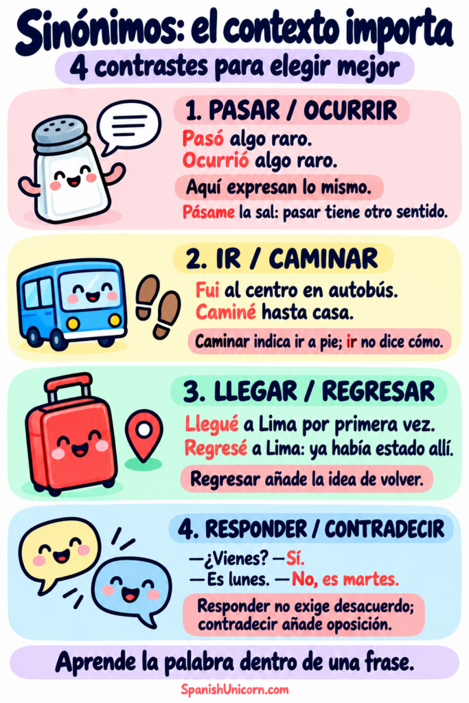 Infografía de Sinónimos - el contexto importa