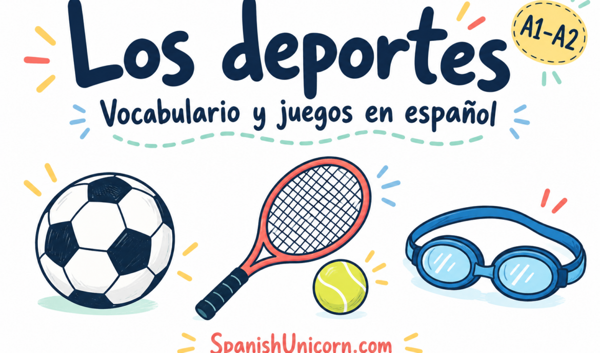 Vocabulario de los deportes en español: fútbol, tenis y natación